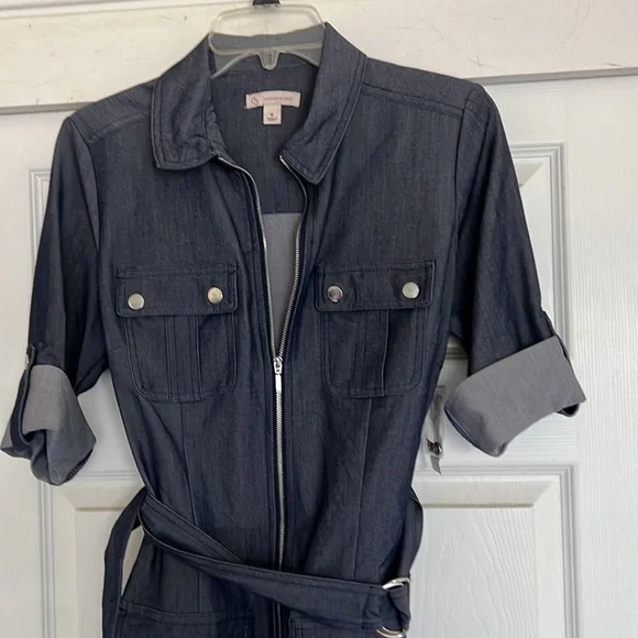 Dress Barn Dresses | Dressbarn Denim-Look Dress Size 6 | Color: Blue | Size: 6 | Hairwiz's Closet